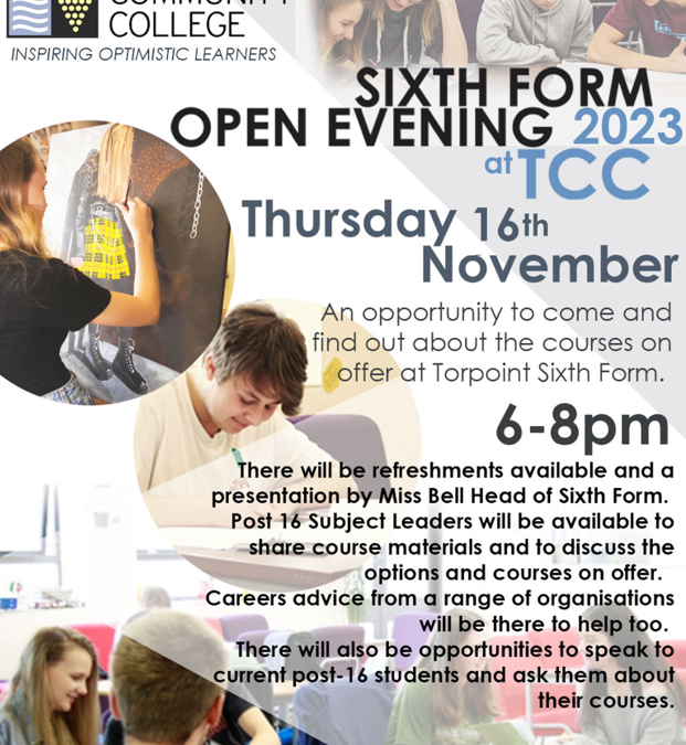 TCC Sixth Form Open Evening